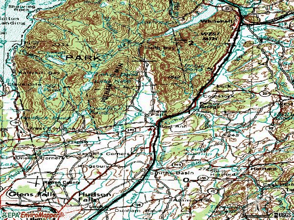 Zip code 12827 topographic map