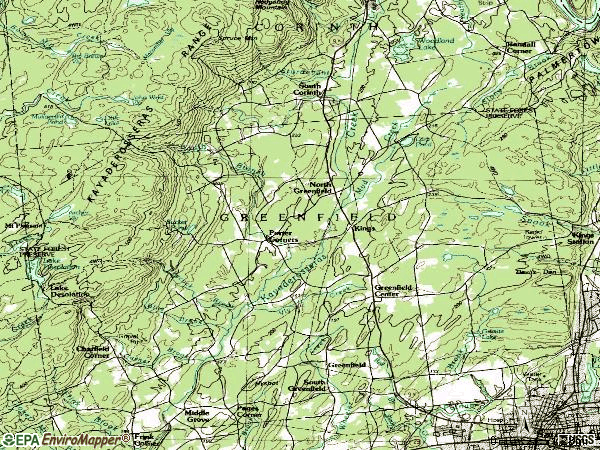 Zip code 12833 topographic map