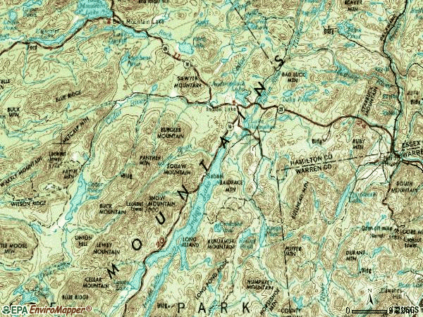 Zip code 12842 topographic map