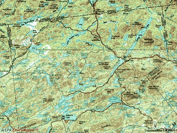 Zip code 12847 topographic map