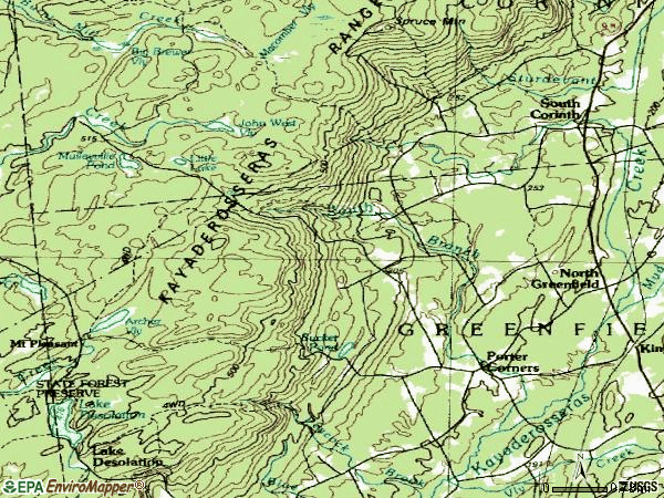 Zip code 12859 topographic map