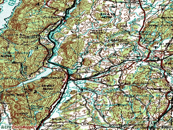 Zip code 12887 topographic map