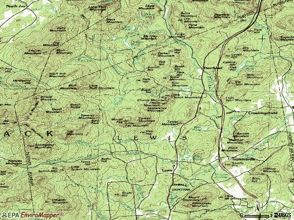 Zip code 12950 topographic map