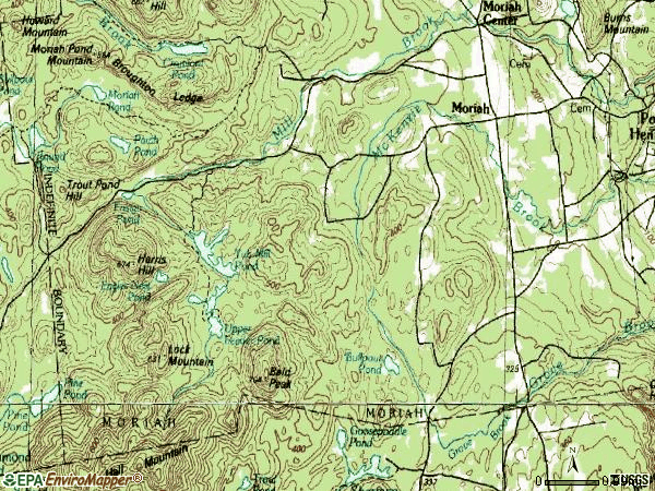 Zip code 12960 topographic map
