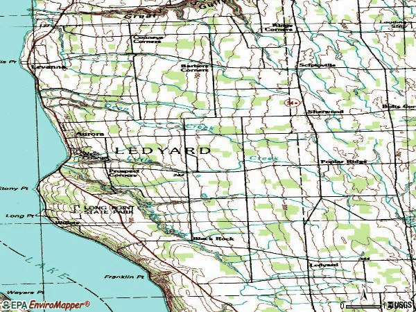 Zip code 13026 topographic map