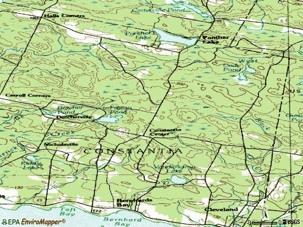 Zip code 13028 topographic map