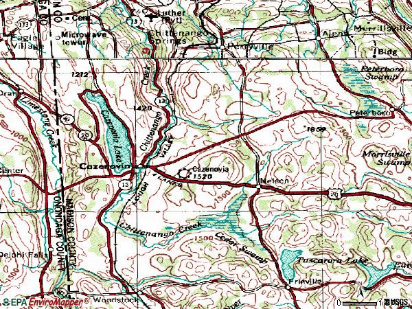 Zip code 13035 topographic map