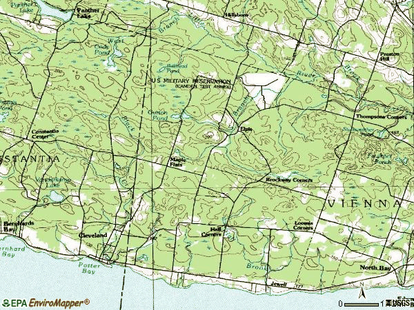 Zip code 13042 topographic map