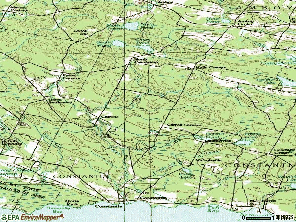 Zip code 13044 topographic map