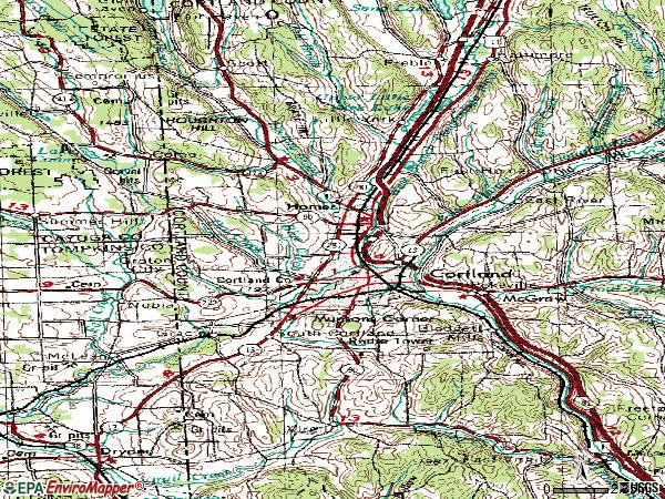 Zip code 13045 topographic map