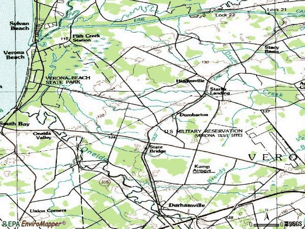 Zip code 13054 topographic map