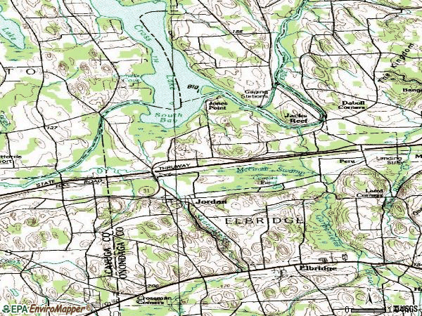 Zip code 13080 topographic map