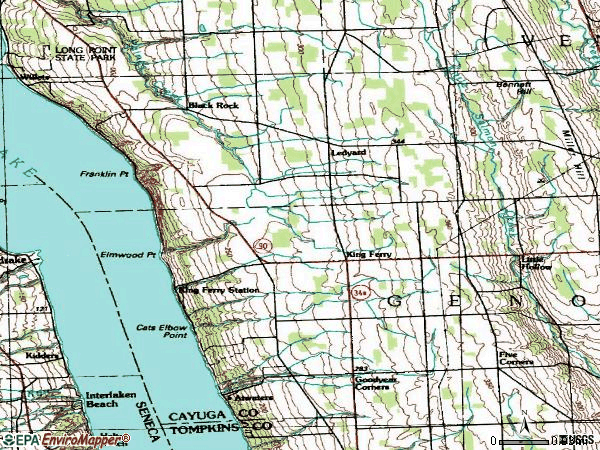 Zip code 13081 topographic map