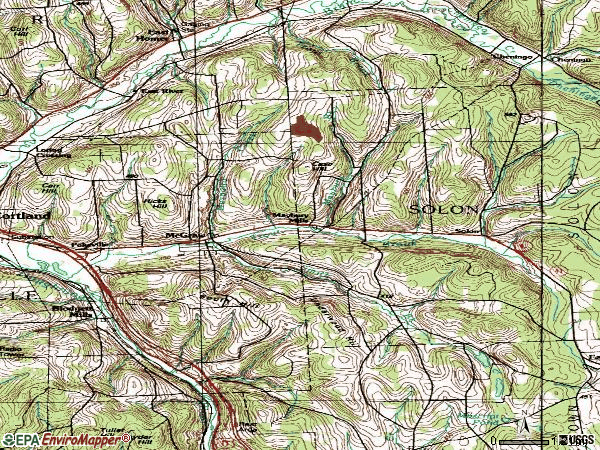 Zip code 13101 topographic map