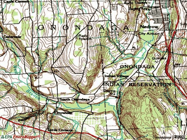 Zip code 13120 topographic map