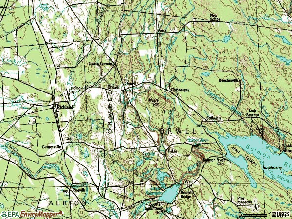Zip code 13144 topographic map