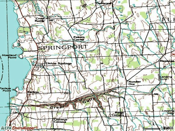 Zip code 13160 topographic map