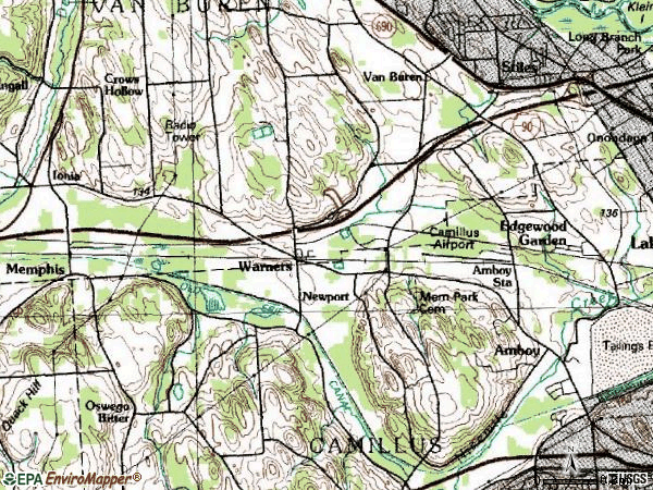 Zip code 13164 topographic map