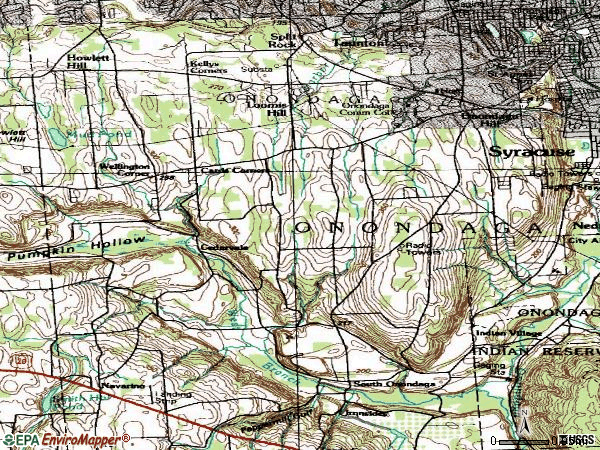 Zip code 13215 topographic map