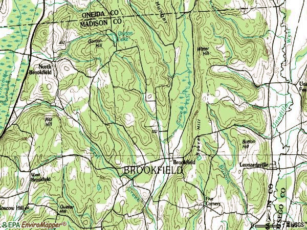 Zip code 13314 topographic map