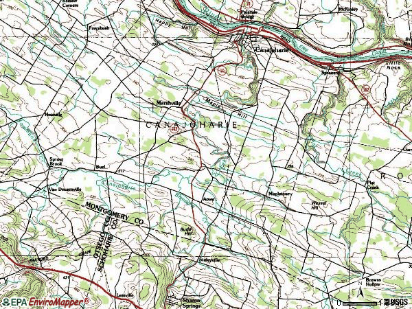 Zip code 13317 topographic map