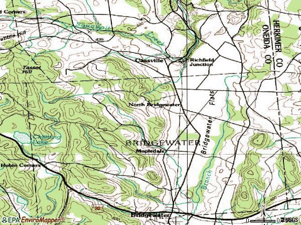 Zip code 13318 topographic map