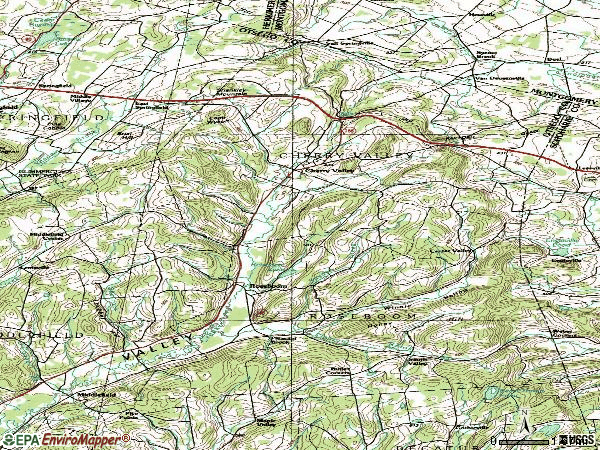 Zip code 13320 topographic map