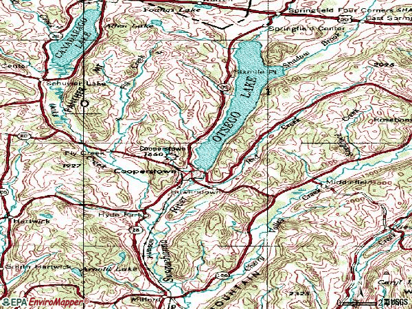 Zip code 13326 topographic map