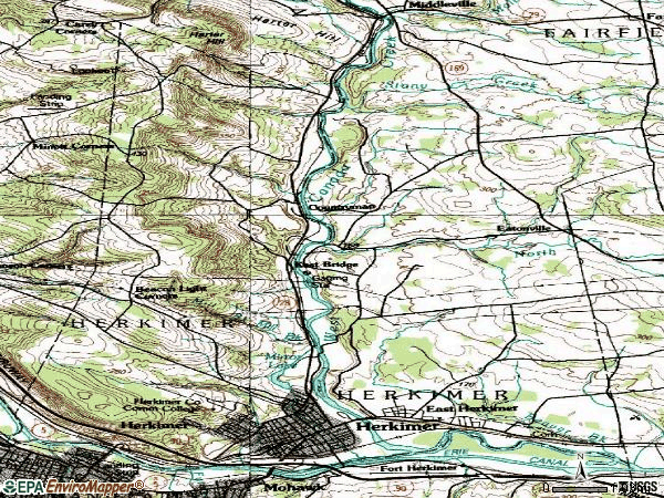 Zip code 13350 topographic map