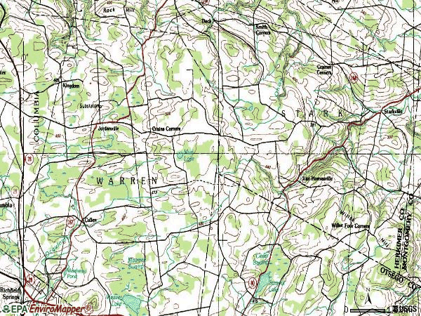 Zip code 13361 topographic map