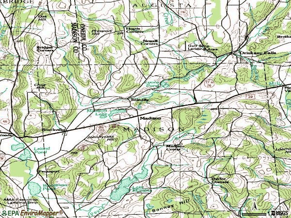 Zip code 13402 topographic map