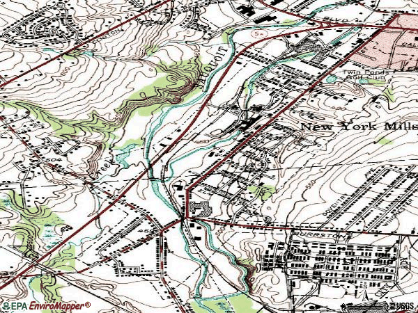 Zip code 13417 topographic map