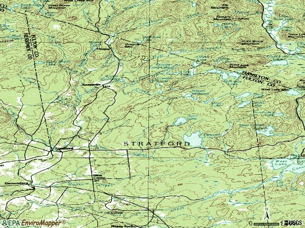 Zip code 13470 topographic map