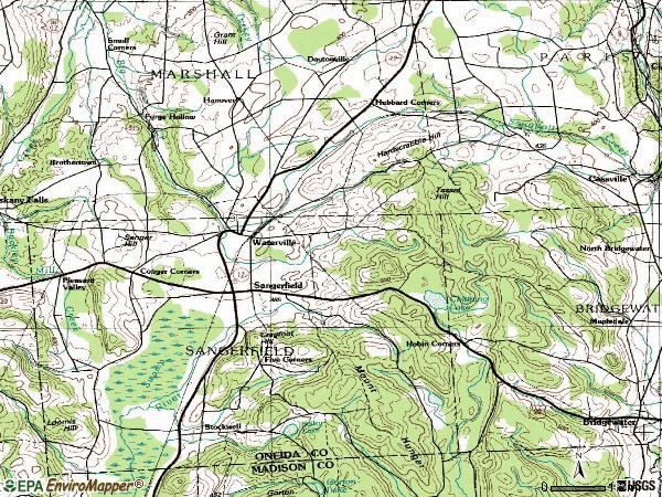 Zip code 13480 topographic map