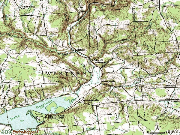 Zip code 13486 topographic map