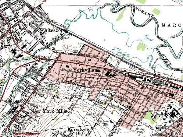 Zip code 13495 topographic map