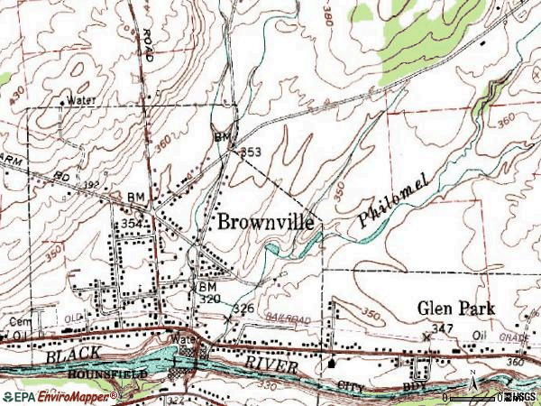Zip code 13615 topographic map