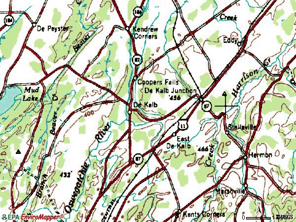 Zip code 13630 topographic map