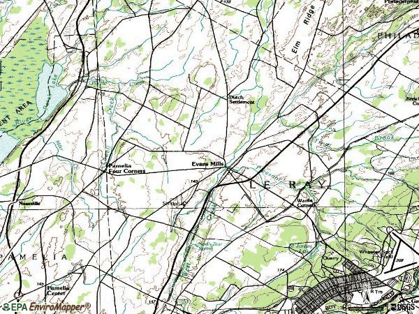 Zip code 13637 topographic map