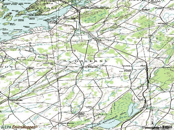 Zip code 13656 topographic map