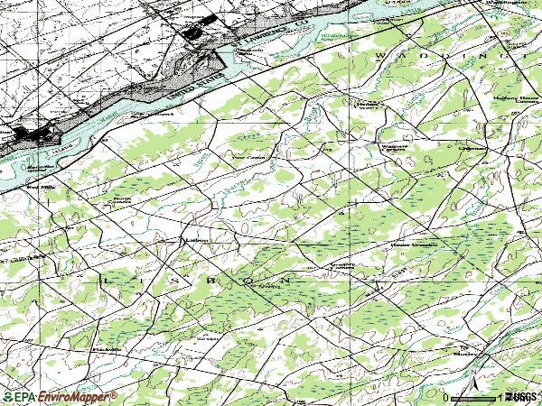 Zip code 13658 topographic map