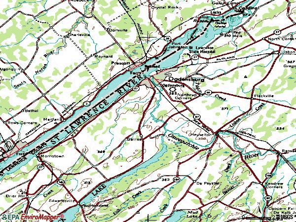 Zip code 13669 topographic map