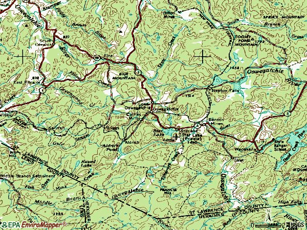 Zip code 13670 topographic map