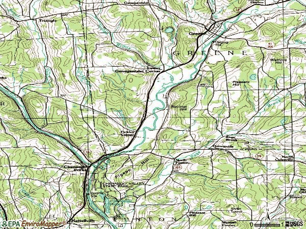 Zip code 13746 topographic map