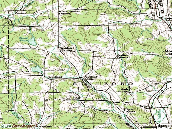 Zip code 13780 topographic map