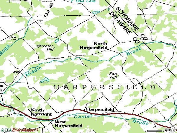 Zip code 13786 topographic map