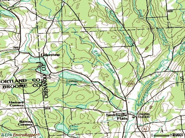 Zip code 13841 topographic map