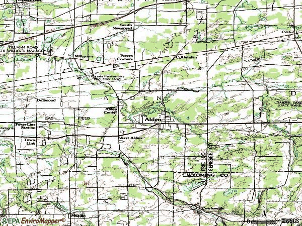 Zip code 14004 topographic map