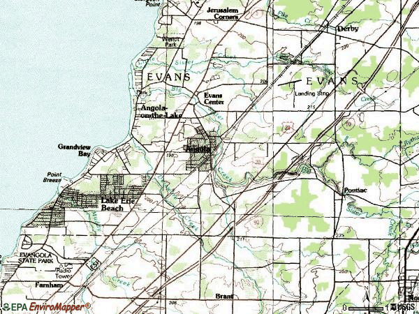 Zip code 14006 topographic map