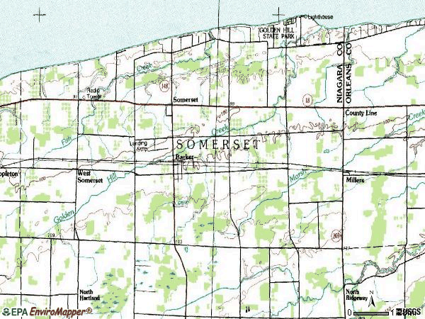 Zip code 14012 topographic map